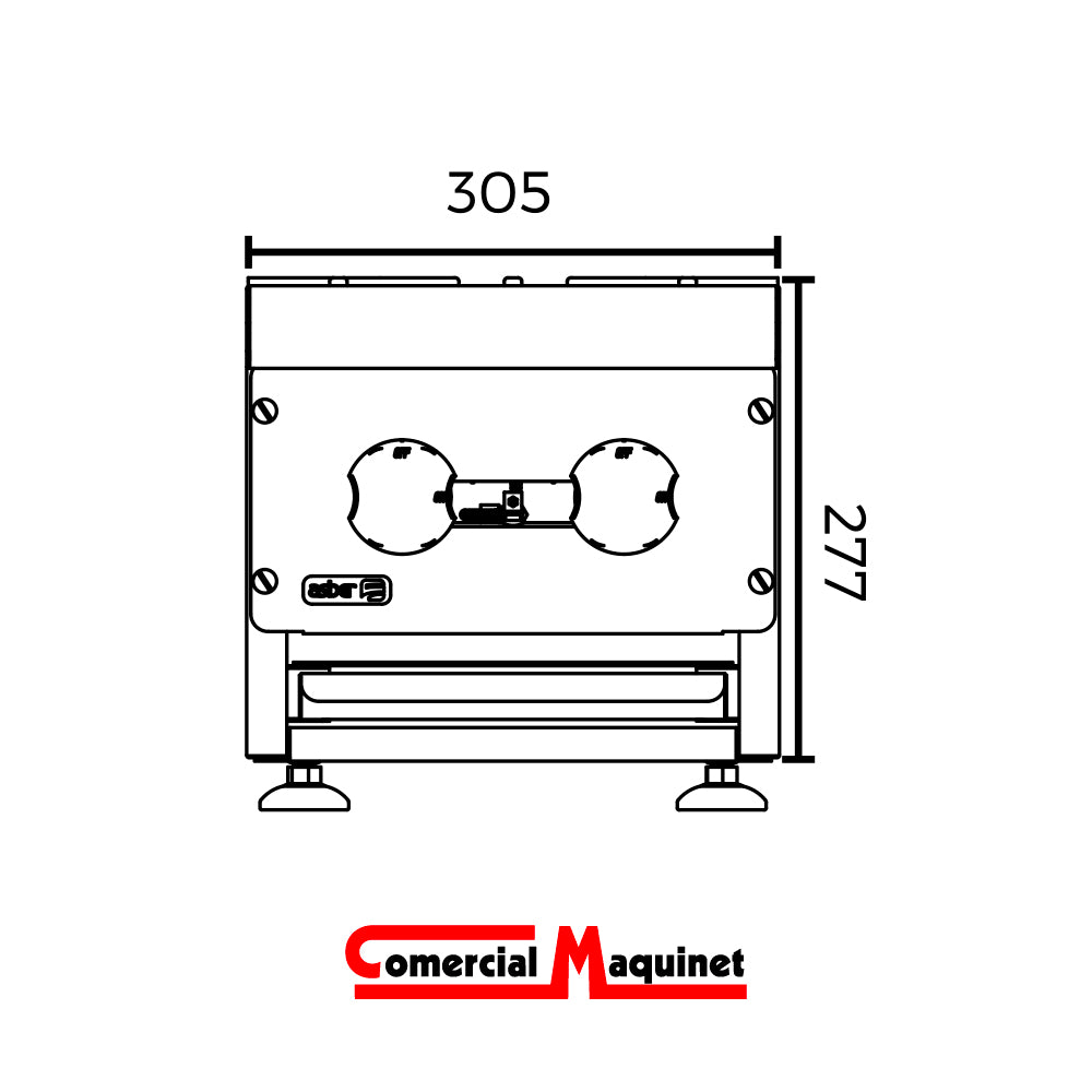 Anafe Industrial 2 Quemadores Modelo AEHP-2-12 Asber