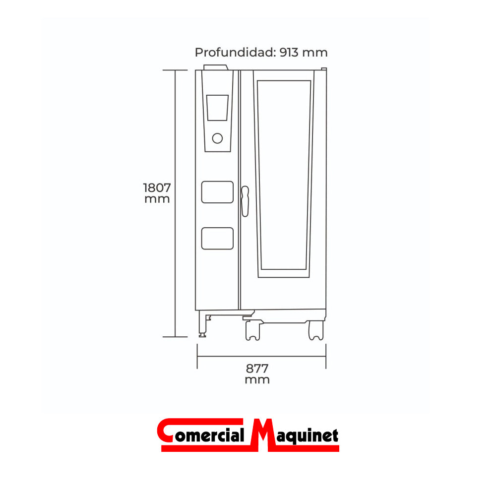 Horno combinado electrico icombi pro 20-1/1e rational