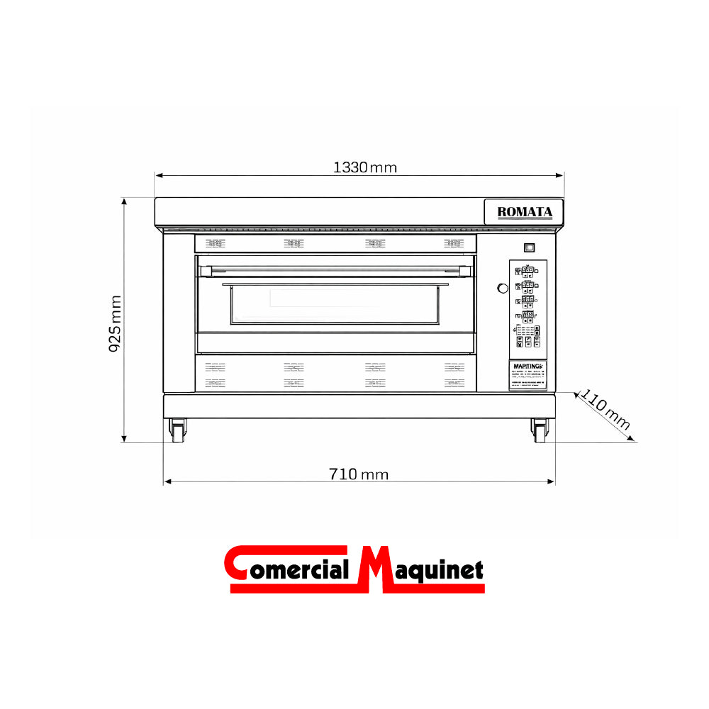 Horno 1 Cámara a Gas Romata