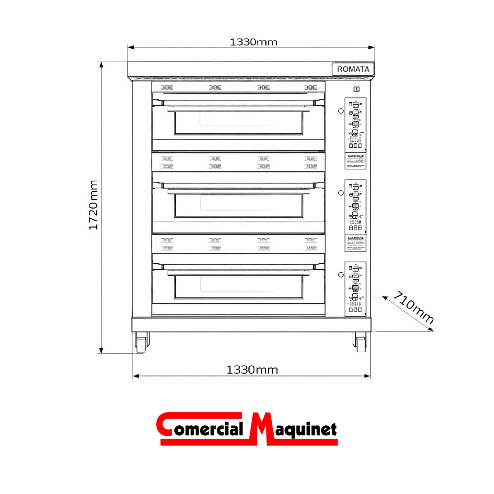 Horno 3 Cámaras LKG-36DG Romata